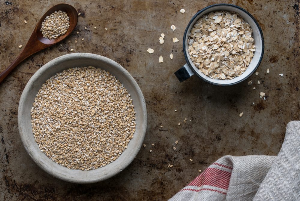 steel-cut and rolled oats